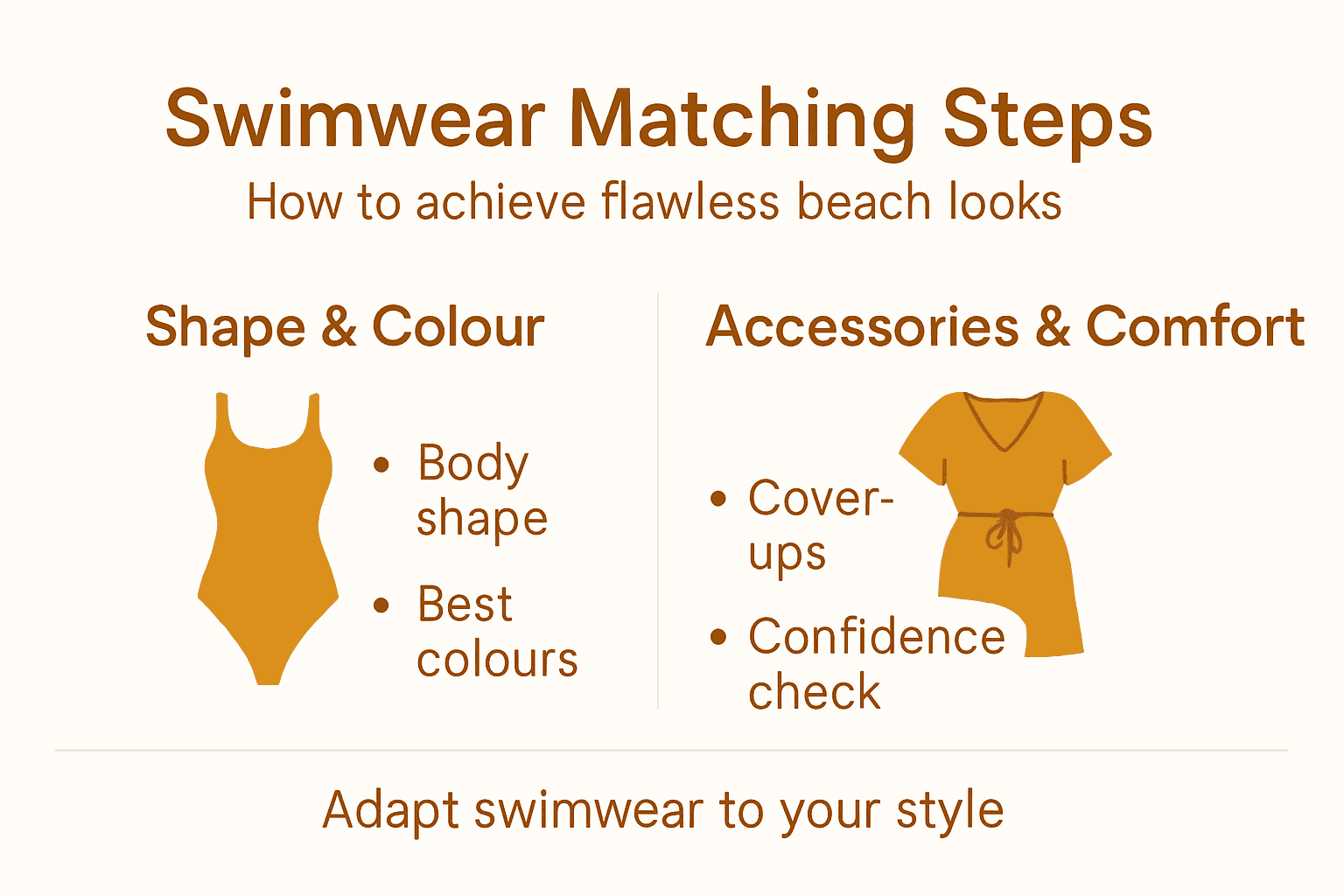 Step-by-step swimwear matching infographic