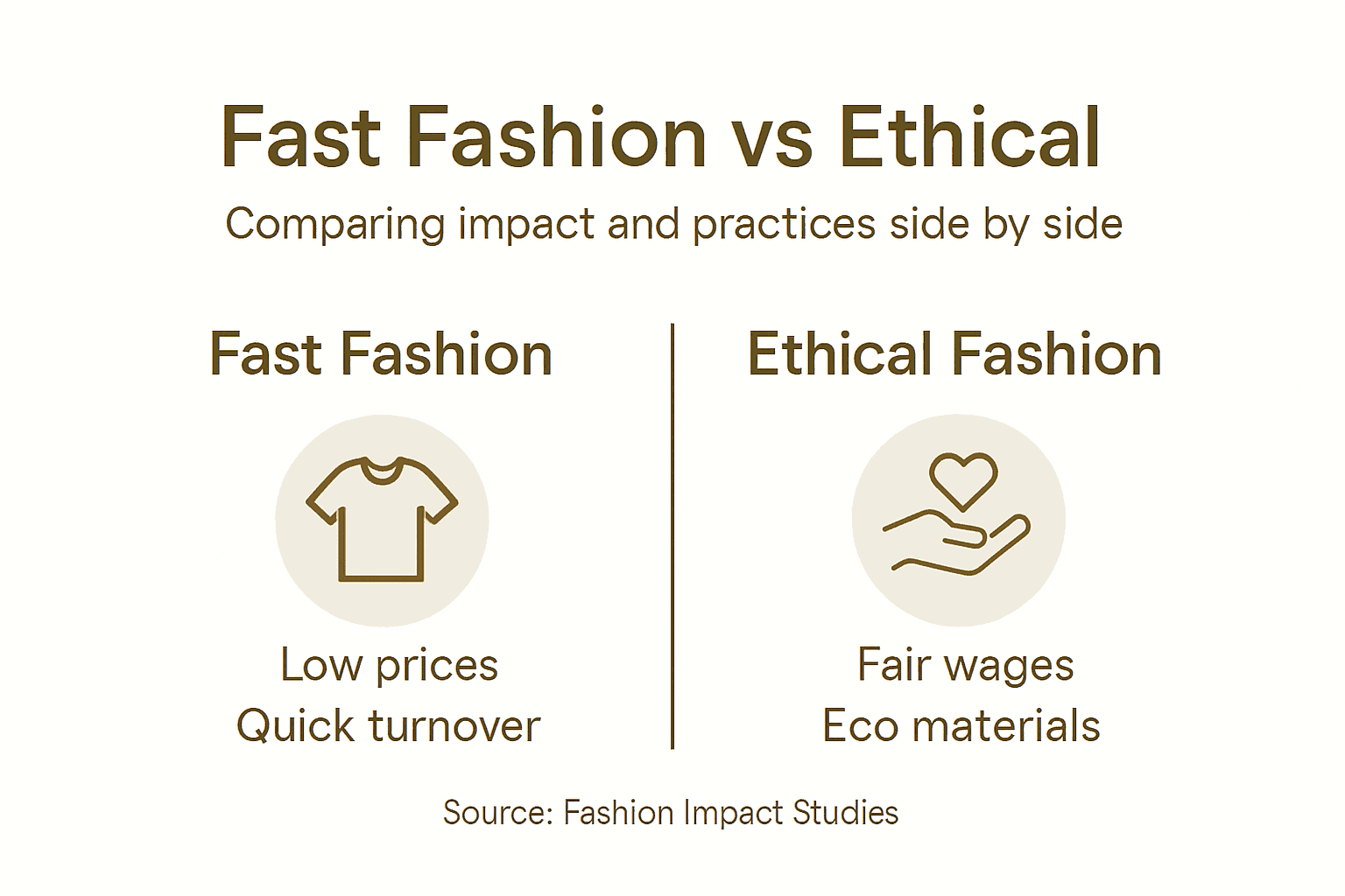 Infographic comparing fast and ethical fashion