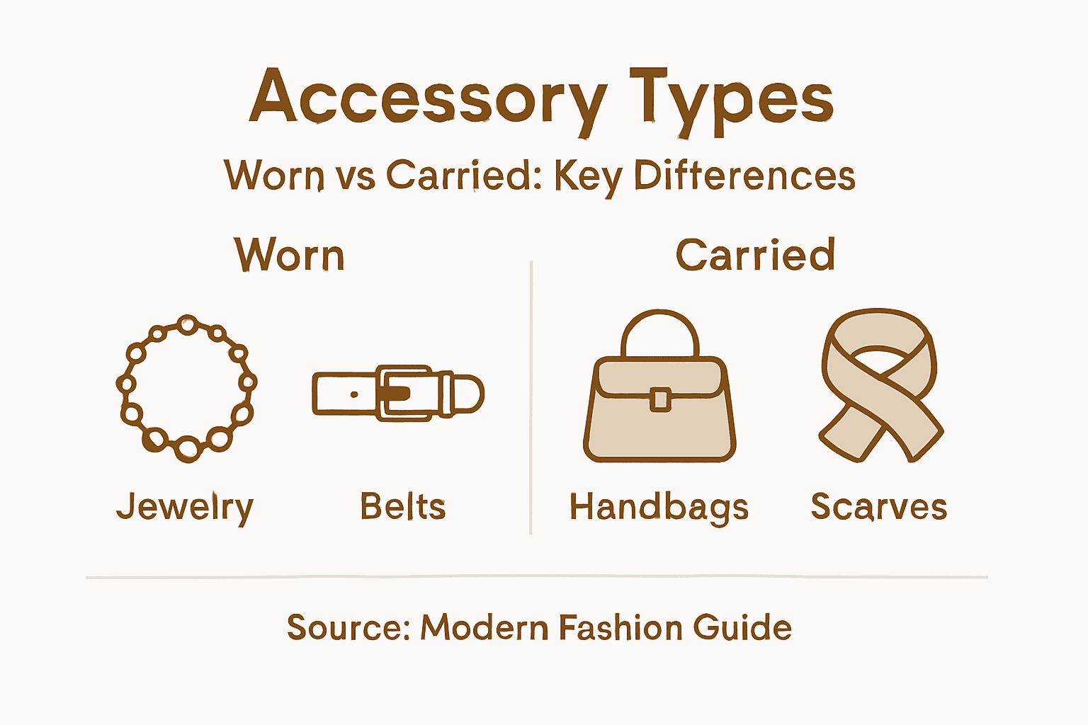 Infographic of worn and carried accessories