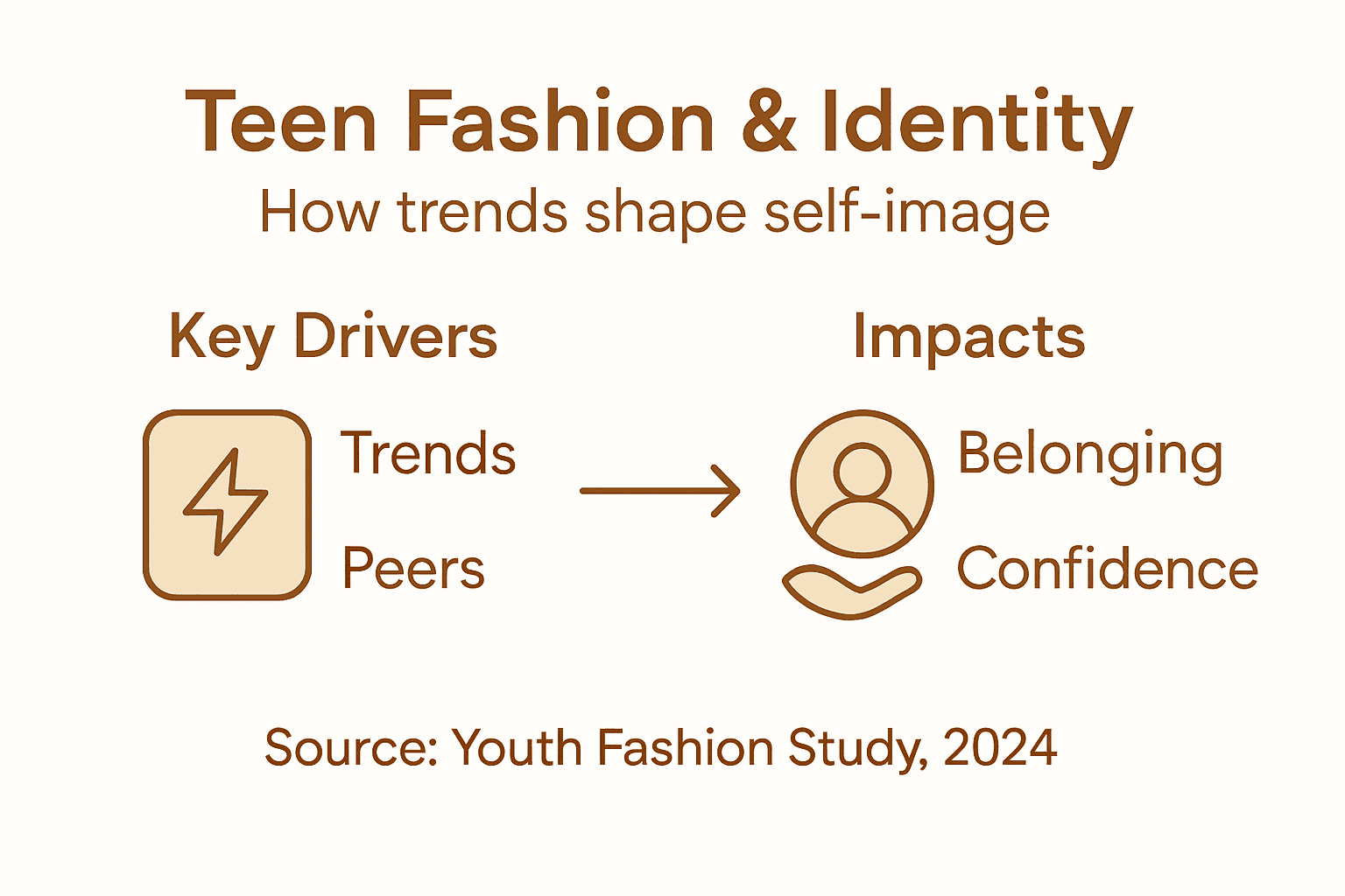 Infographic showing teen fashion's impact on identity