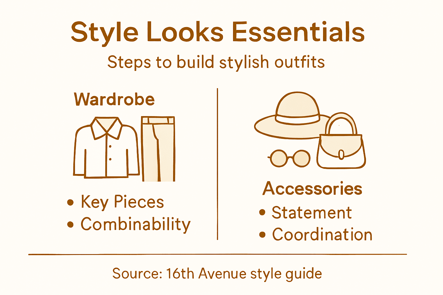 Infographic showing style look essentials