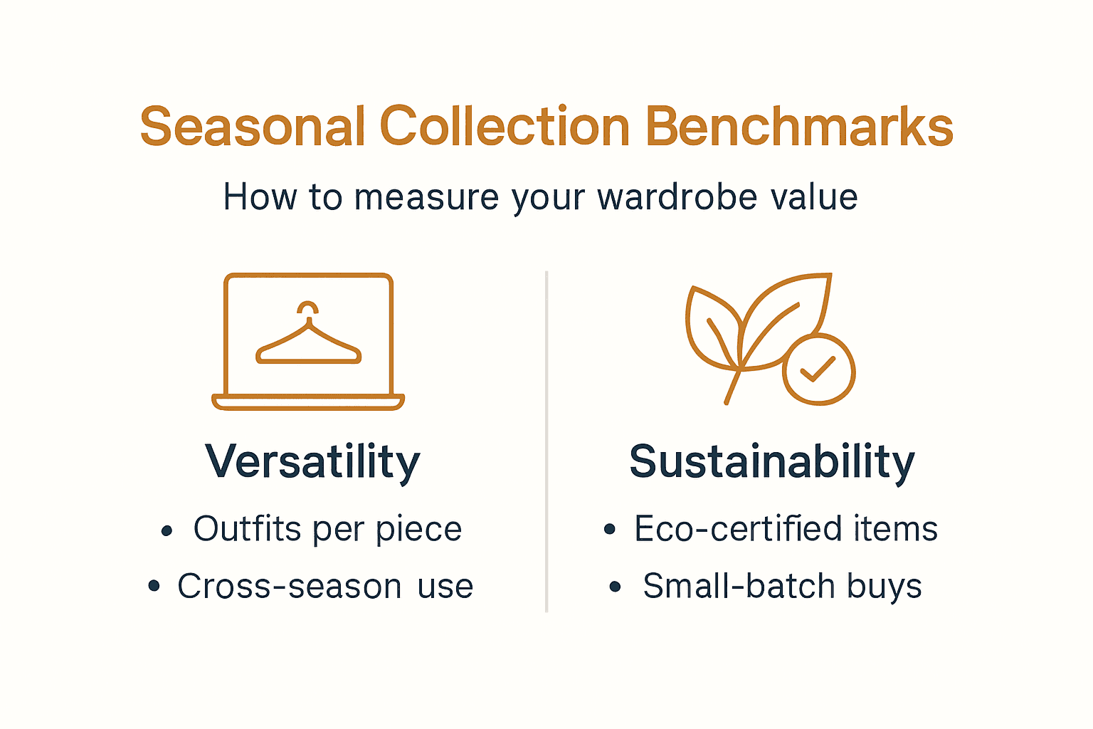 Seasonal wardrobe benchmarks infographic