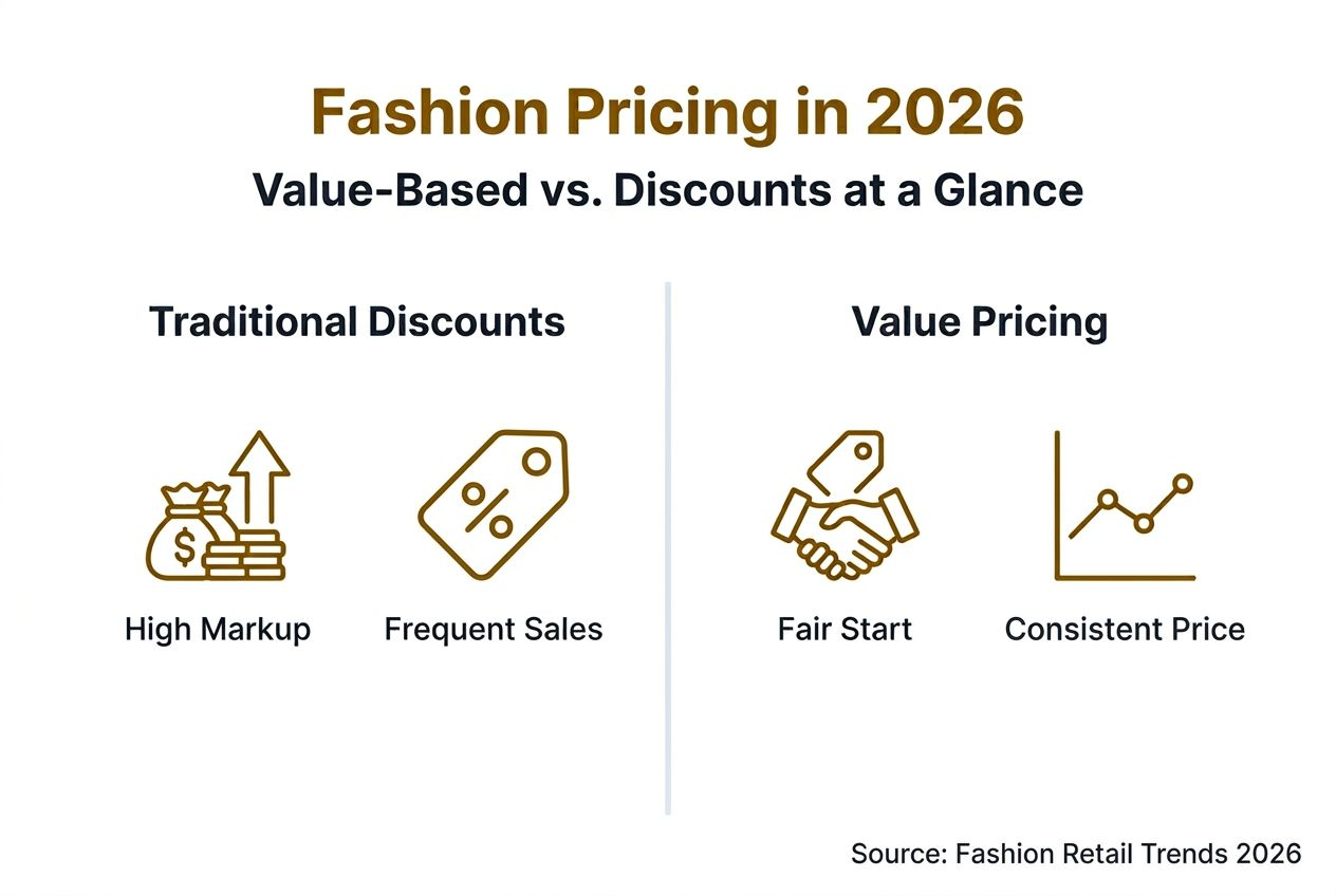 Infographic comparing fashion pricing strategies