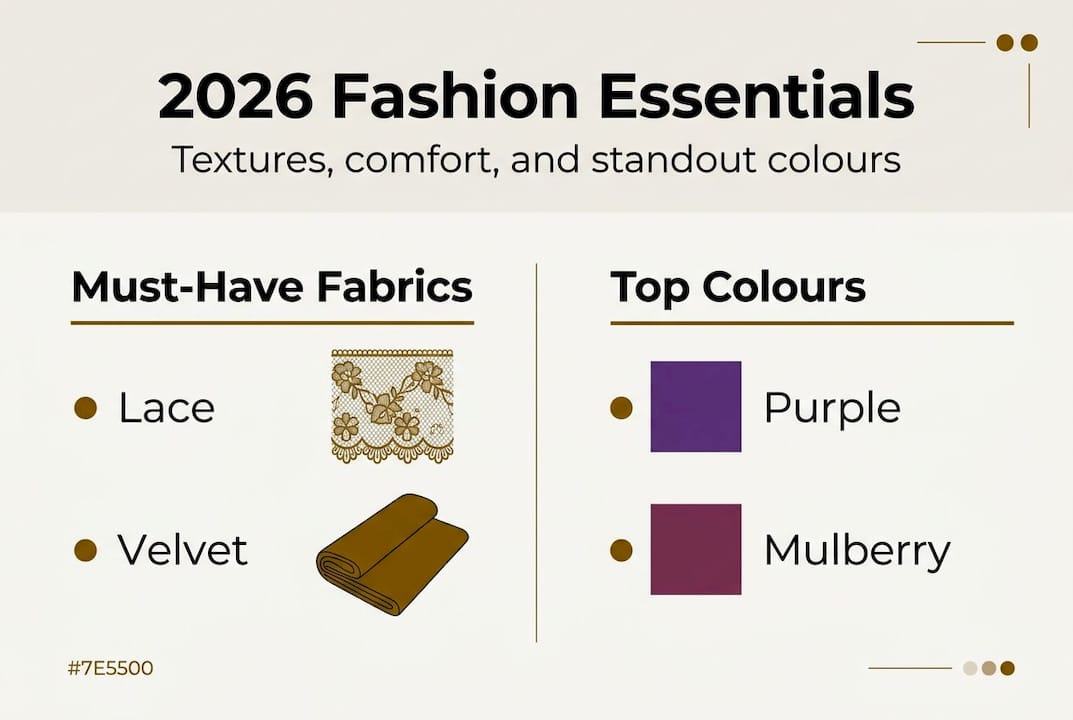 Infographic of 2026 fashion essentials