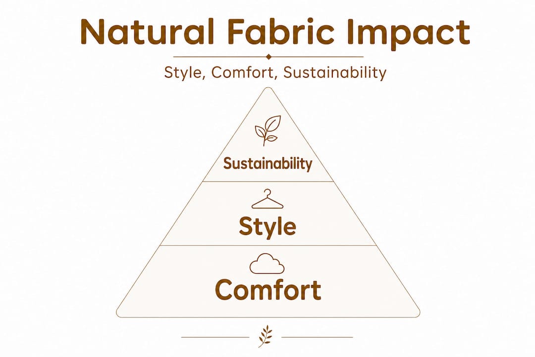 Natural fabrics pyramid: comfort, style, sustainability
