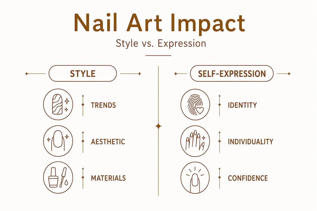 Infographic compares nail art style and expression