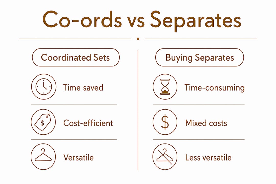 Infographic comparing coordinated sets vs separates
