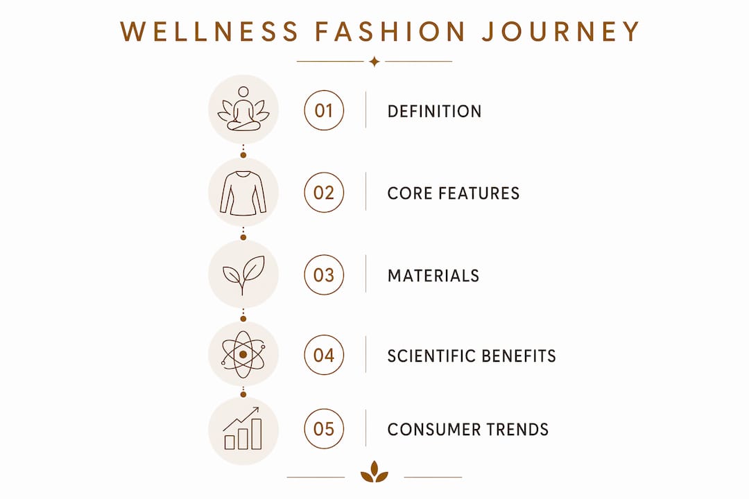 Infographic showing wellness fashion key steps