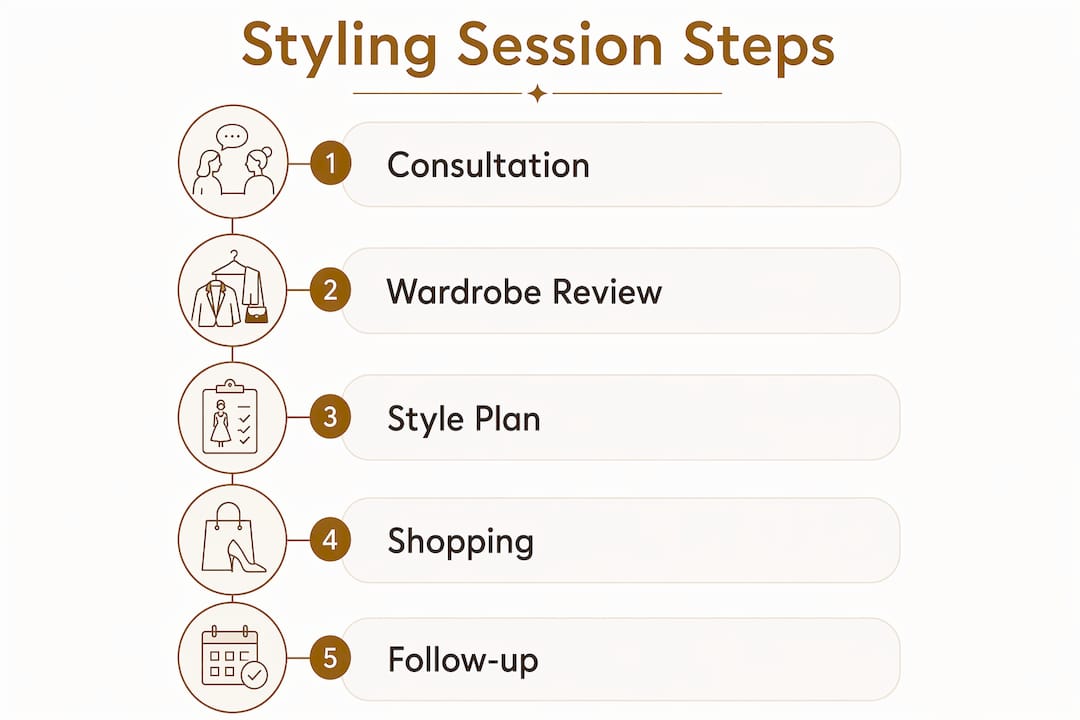 Infographic detailing personal styling steps