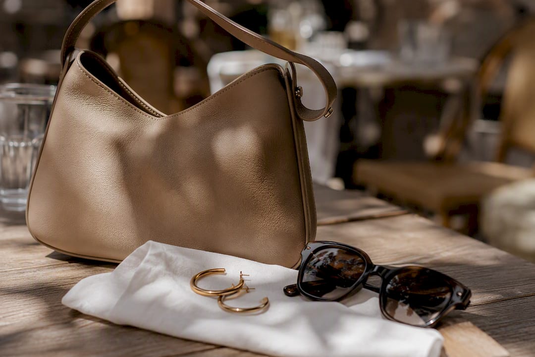 Curated brunch accessories on wooden table