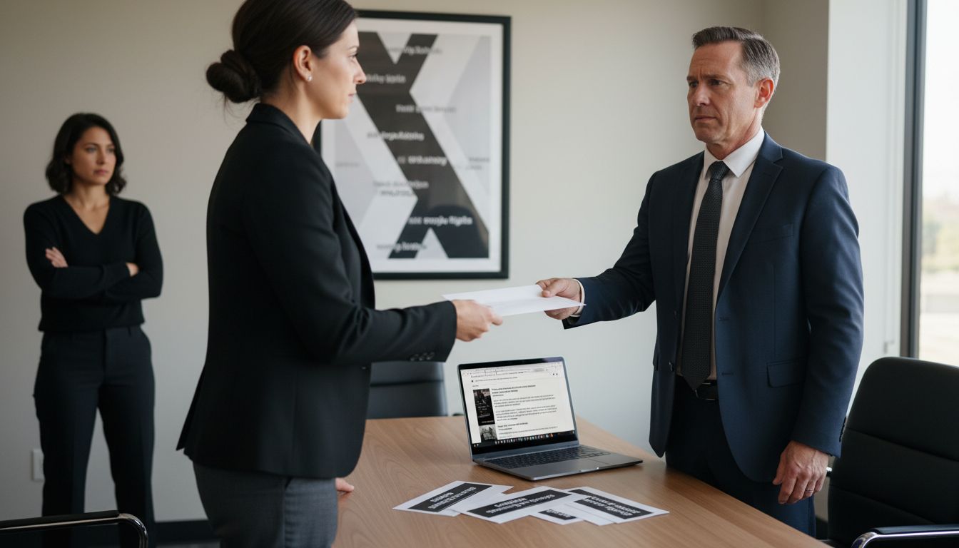 california wrongful termination meeting