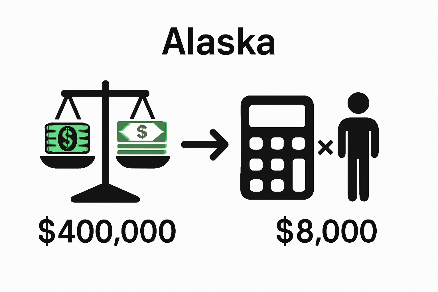 Infographic explaining Alaska’s wrongful death damage caps