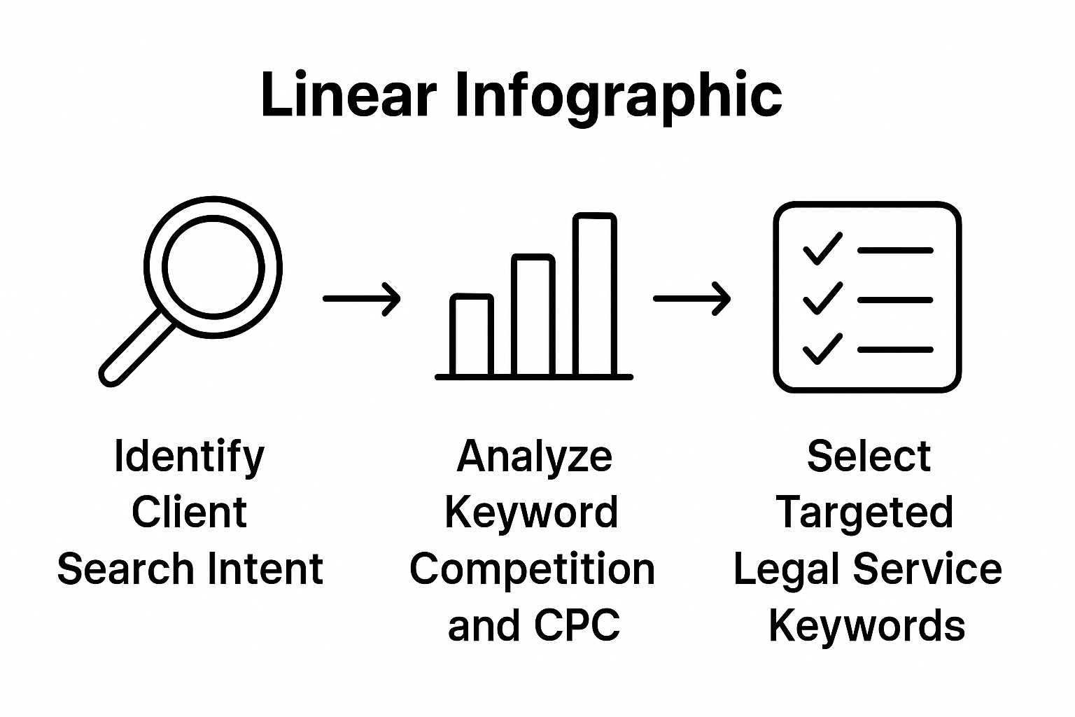 Infographic legal PPC keyword research steps