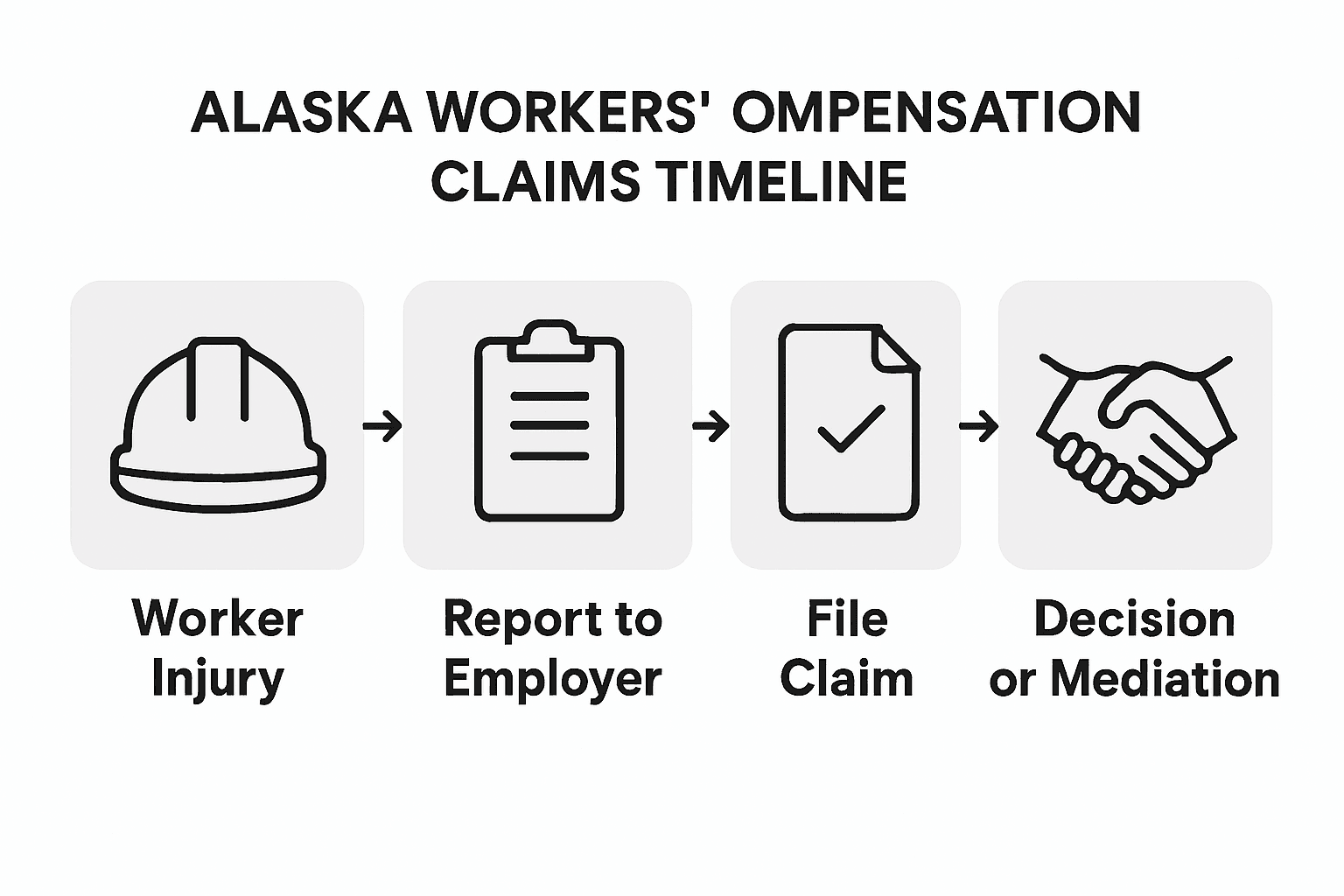 Alaska workers comp claim process steps graphic