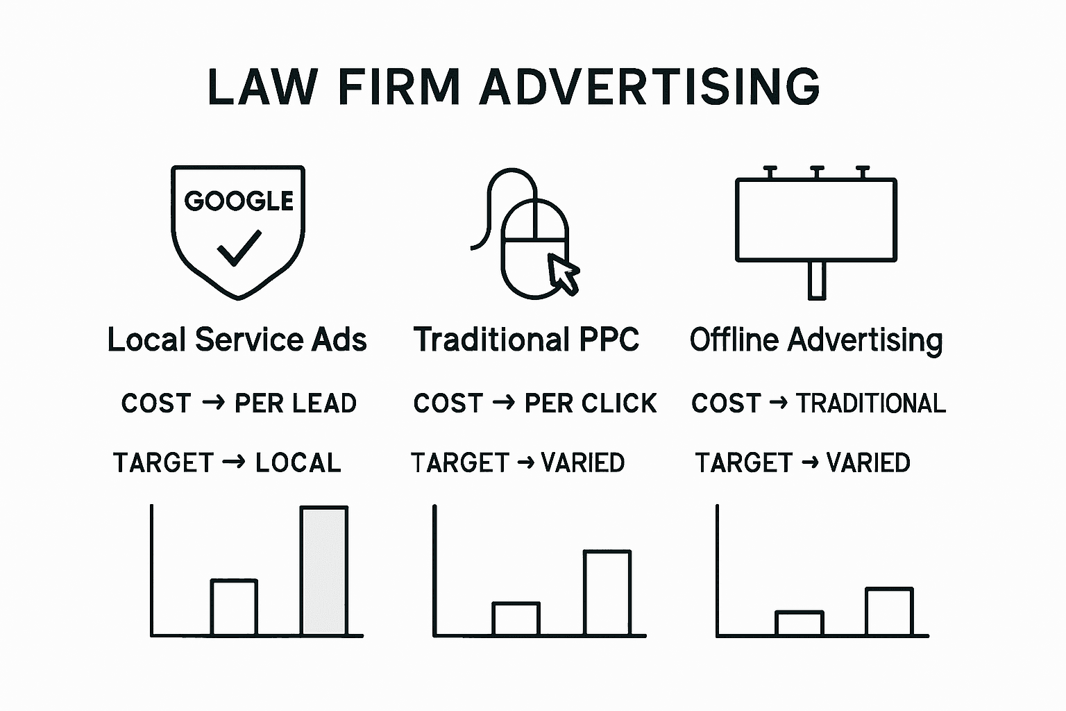 Infographic compares law firm ad models