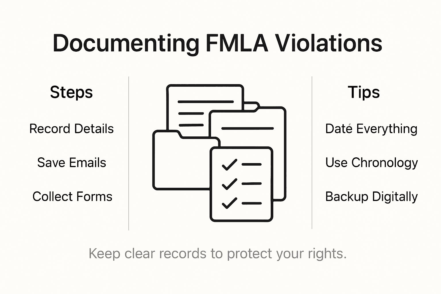Infographic showing FMLA documentation process