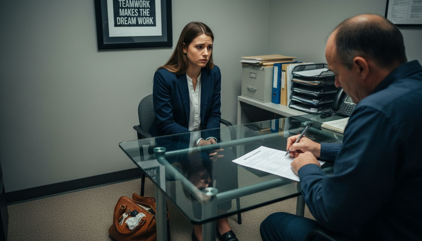 El candidato reacciona ante una pregunta inapropiada en la entrevista