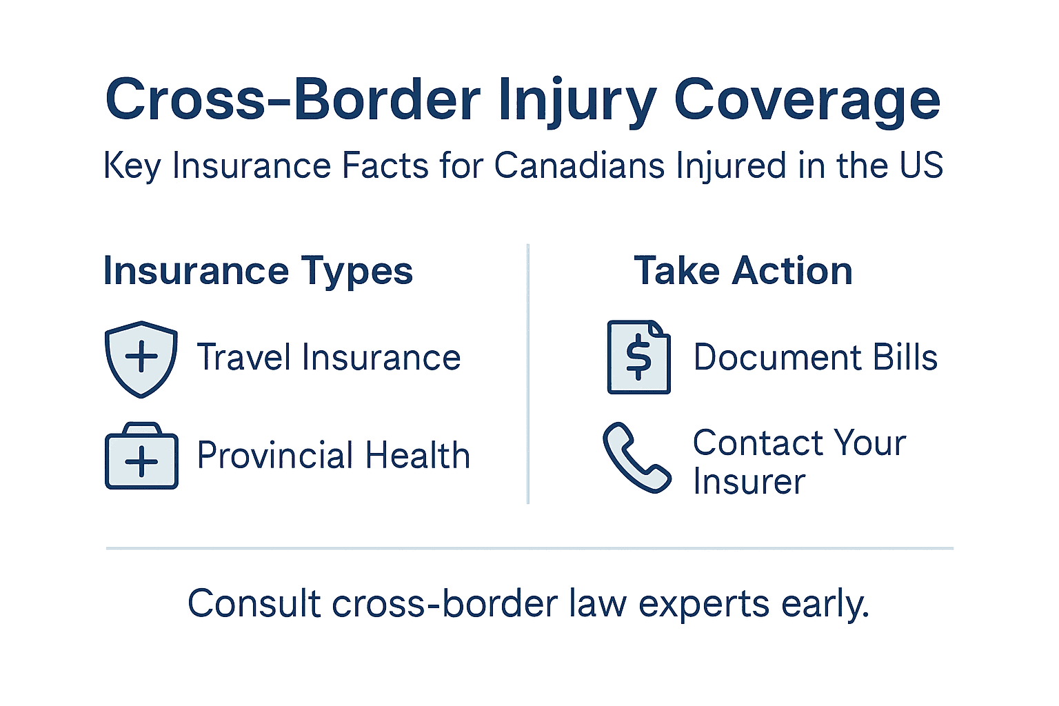 Infographic with insurance types and action steps