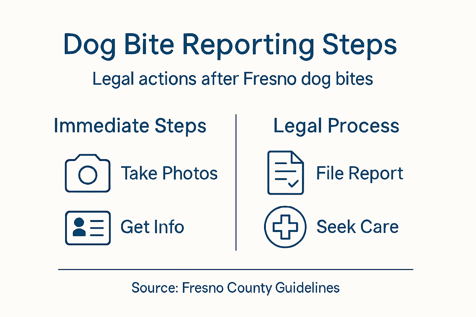 Infographic showing steps for dog bite reporting