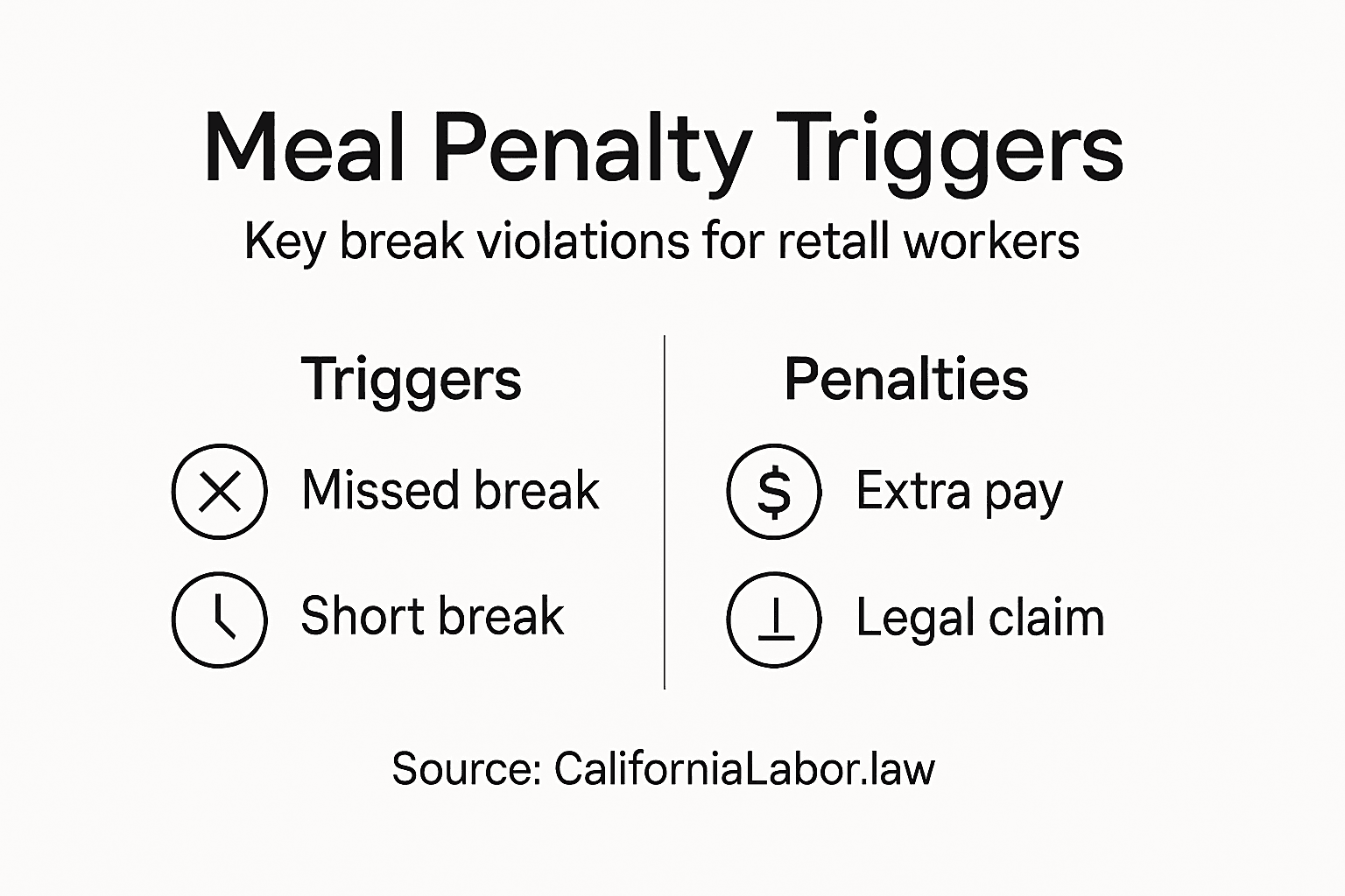Infografía sobre los desencadenantes de penalización por comida en el comercio minorista