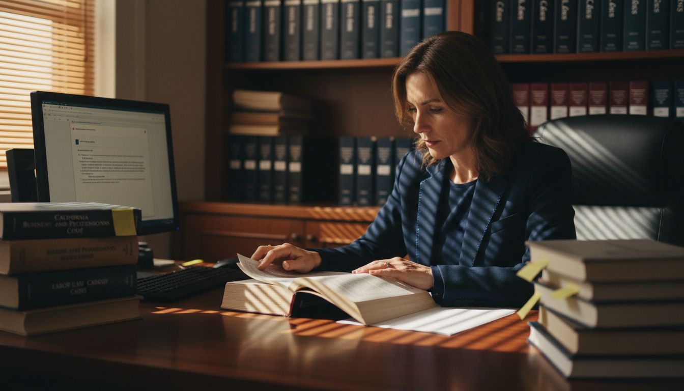 Attorney reviewing California non-compete law