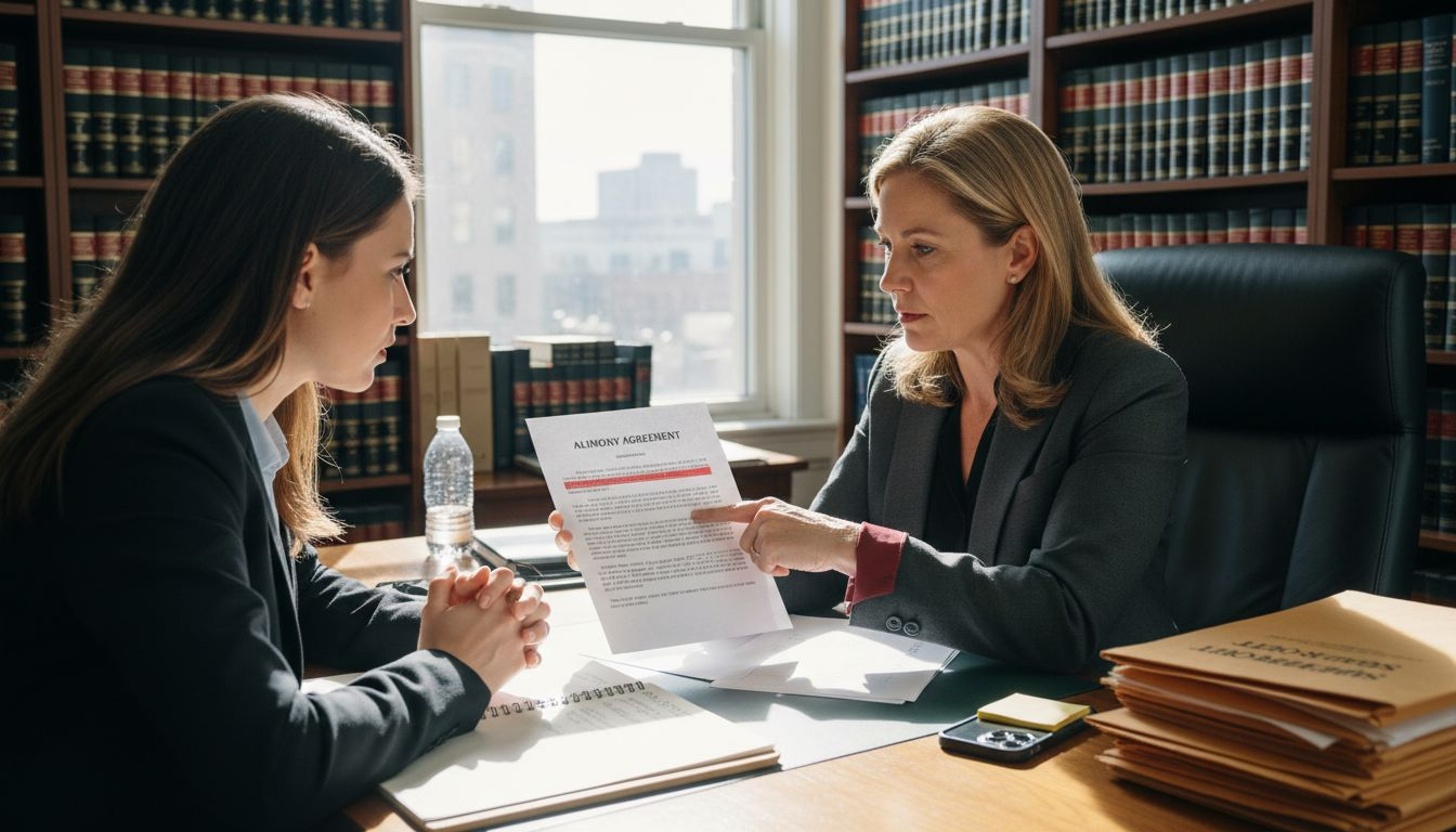 Attorney explains alimony to divorce client