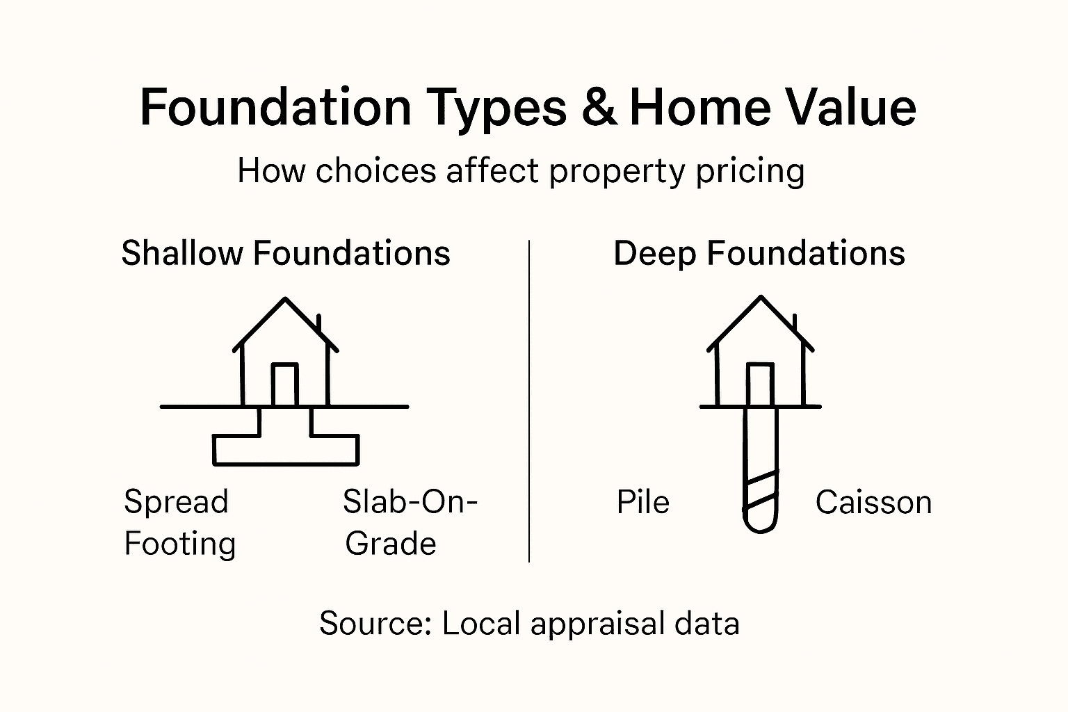 Foundation comparison infographic with key impacts