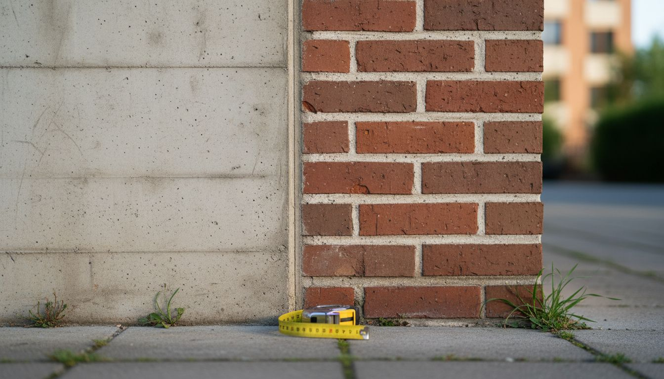 Concrete and masonry wall detail comparison