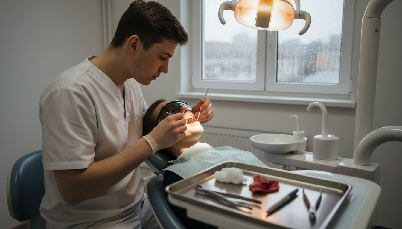 Vid behov kan tandläkaren genomföra en kirurgisk borttagning av en tand.