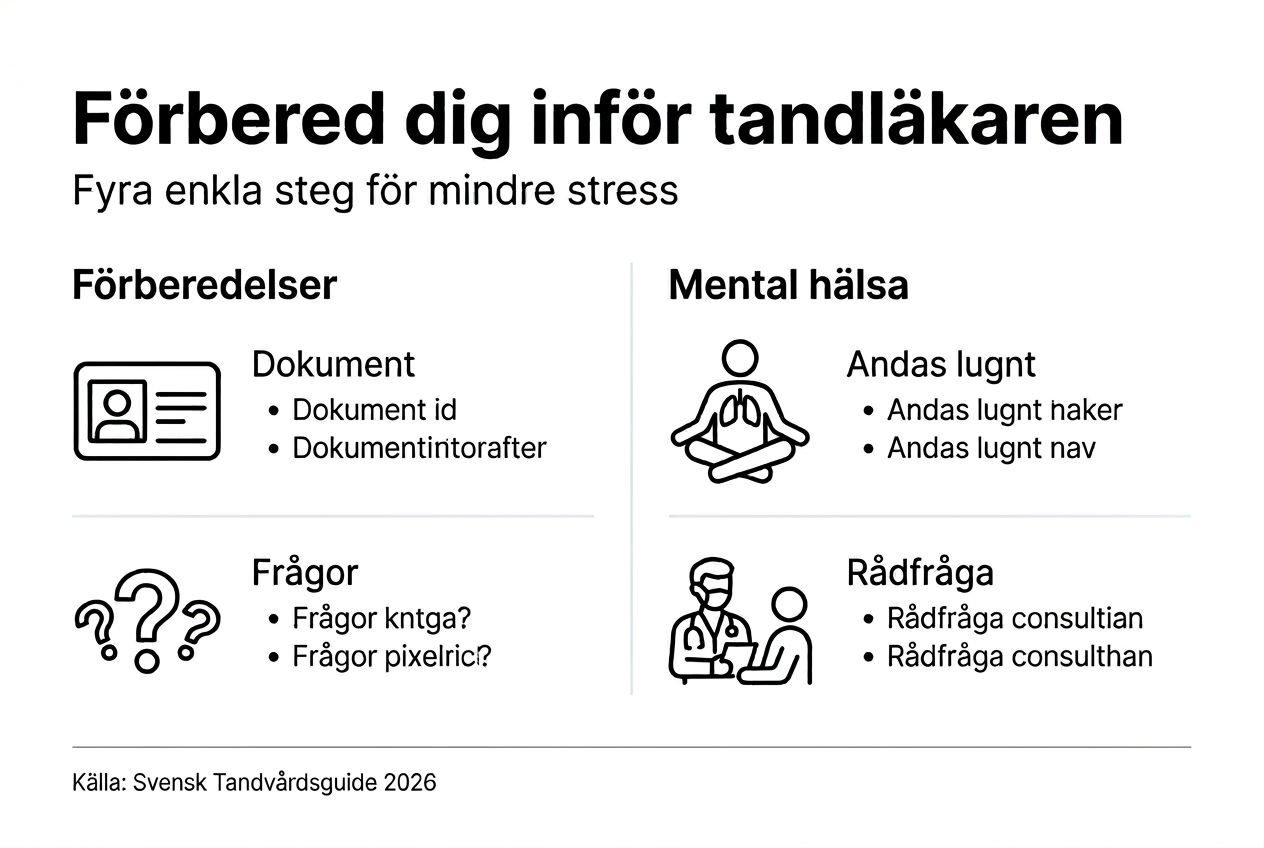 Så förbereder du dig inför ditt tandläkarbesök – en guide i infografik