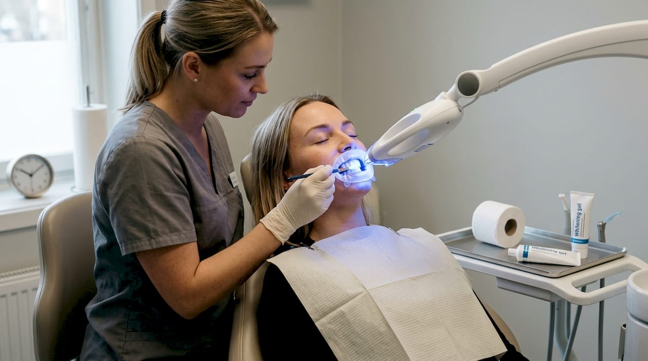 Tandblekning med LED-ljus på klinik – en effektiv behandling för ett vitare leende
