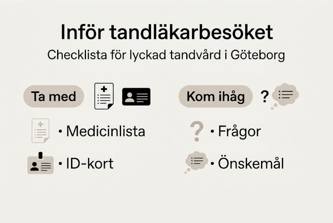 Infografik: Det här är bra att tänka på innan ditt tandläkarbesök