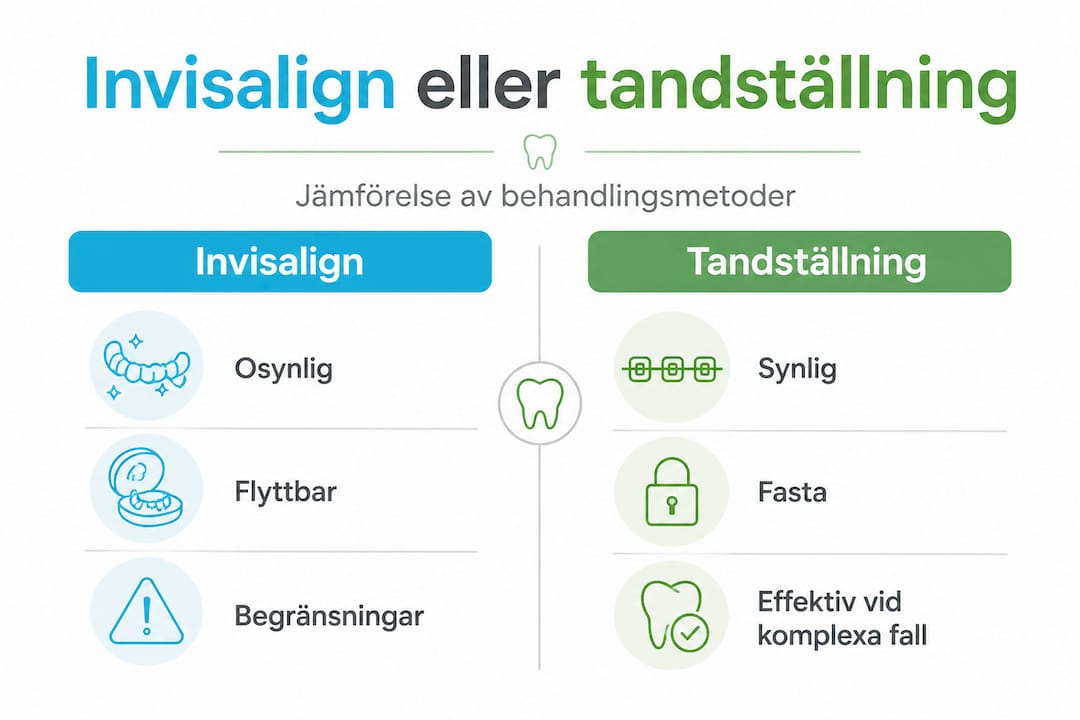 Infografik: Så skiljer sig Invisalign från traditionella tandställningar