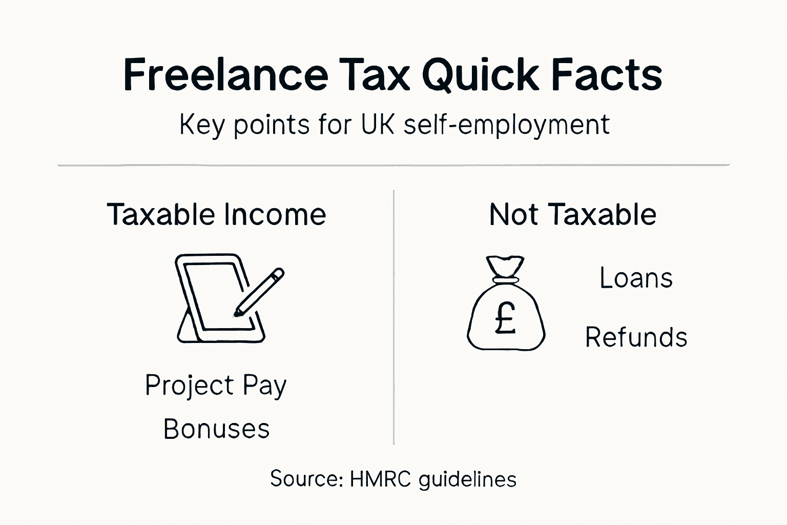 Infographic of key UK freelance tax facts