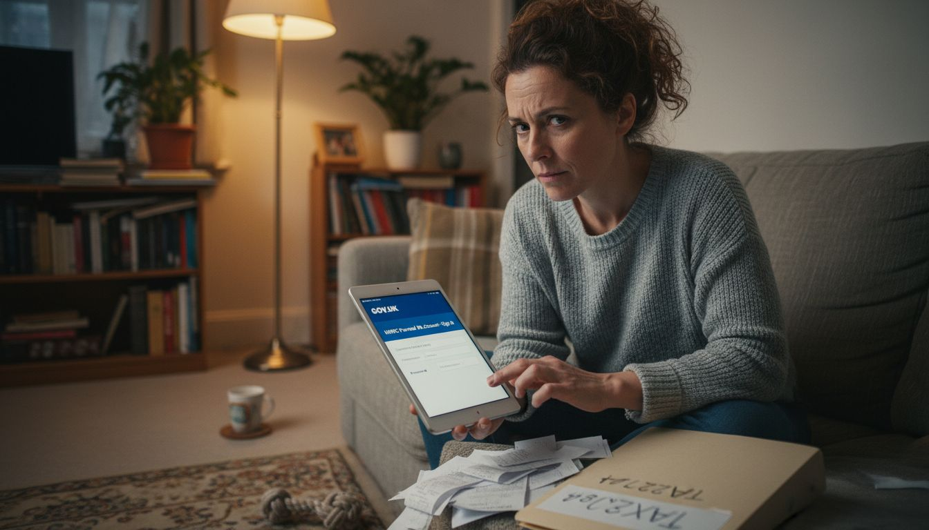Woman using secure online tax system