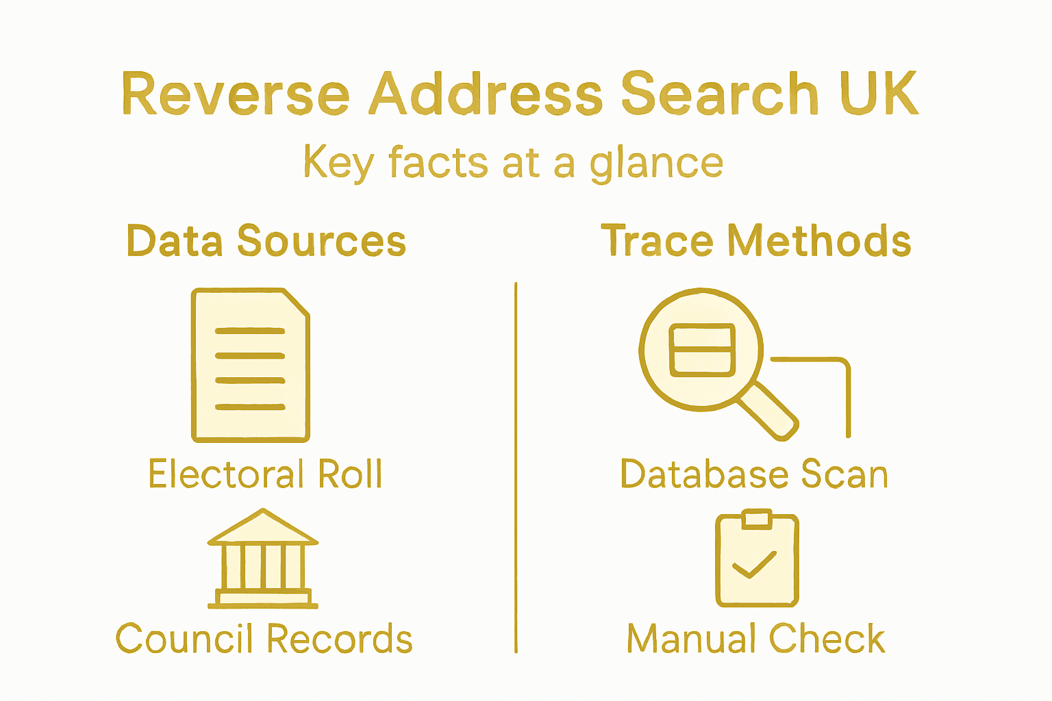 Infographic on UK reverse address search basics
