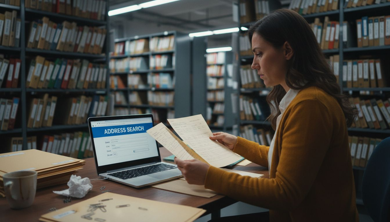 Professional cross-referencing address files at workstation