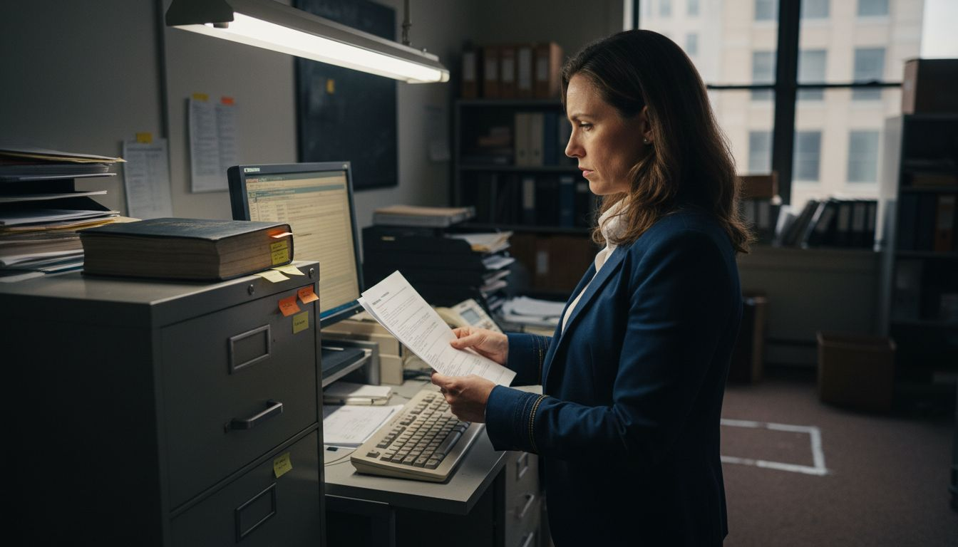 Compliance officer verifying address documents