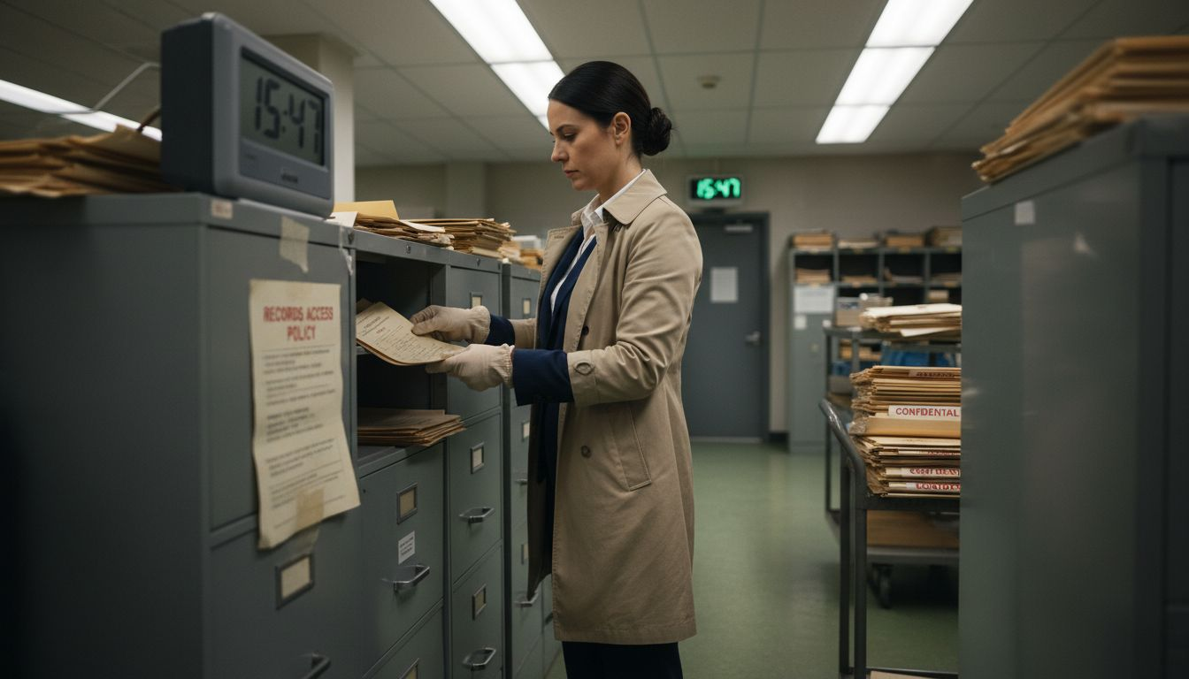 Compliance officer filing address tracing documents