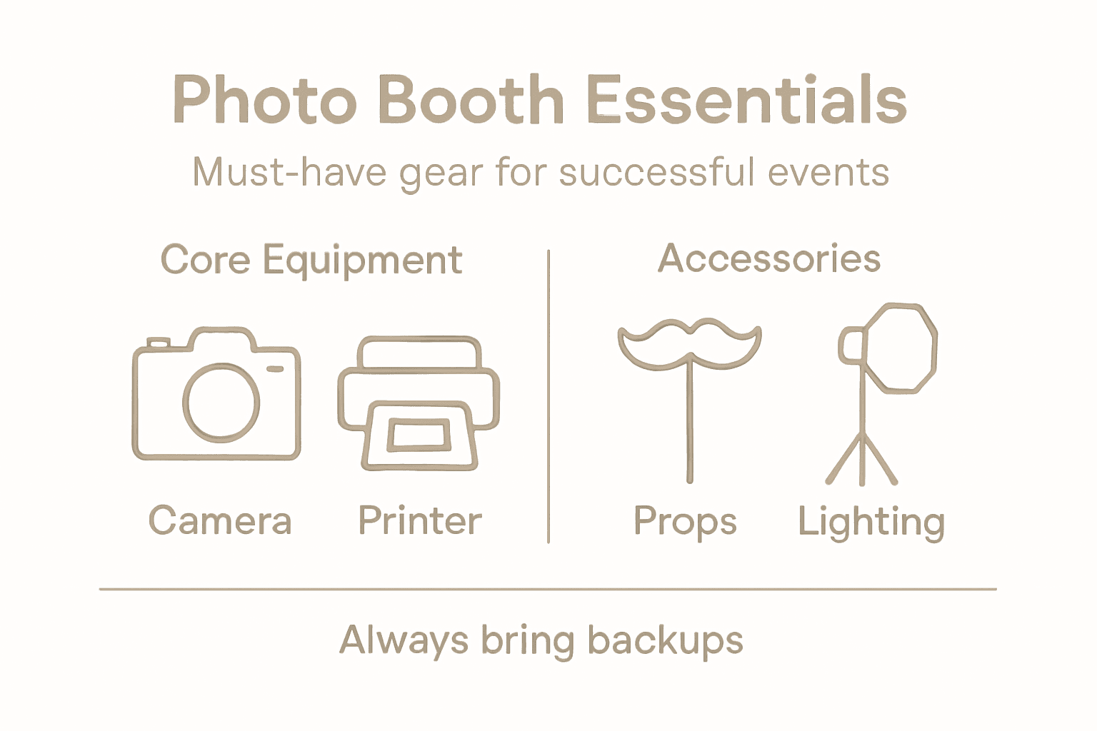 Infographic lists core photo booth equipment