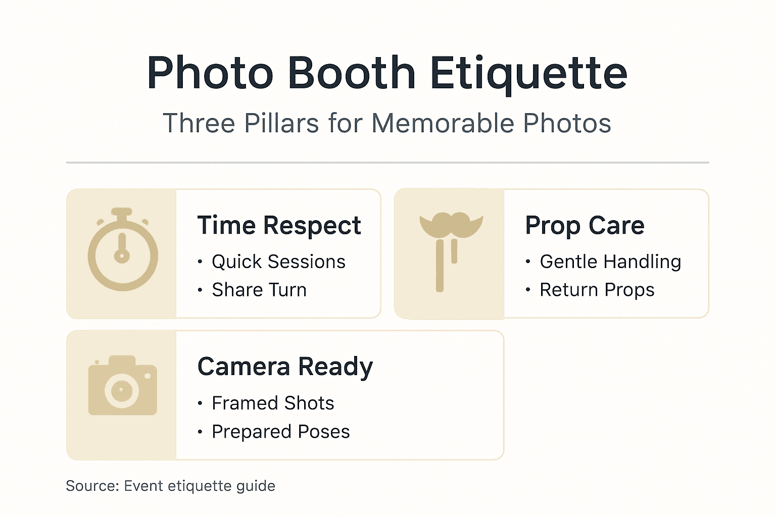 Infographic shows three key etiquette pillars