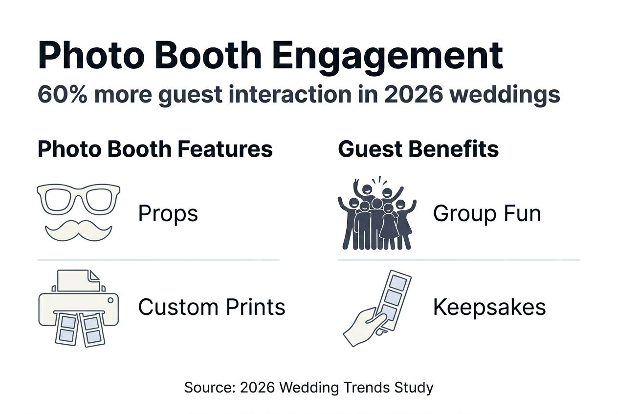 Infographic on photo booth engagement and features