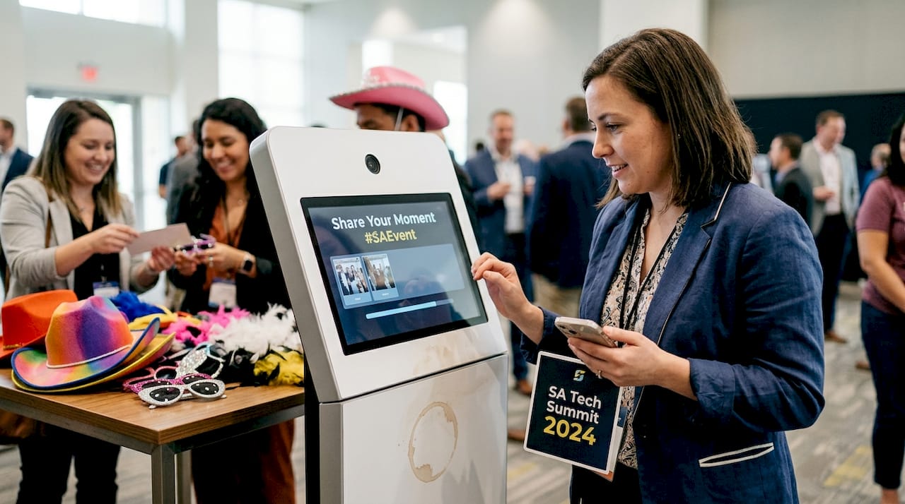 Guest creating branded GIF at booth