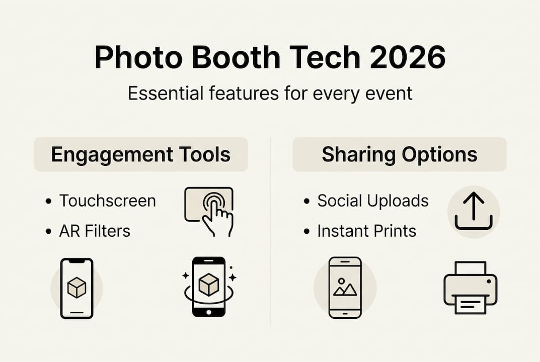 Infographic of key photo booth tech features