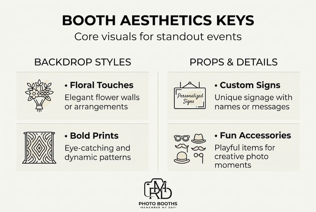 Infographic of booth aesthetics core elements