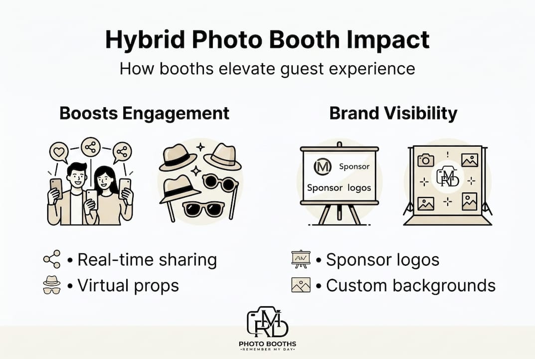 Infographic on hybrid photo booth benefits
