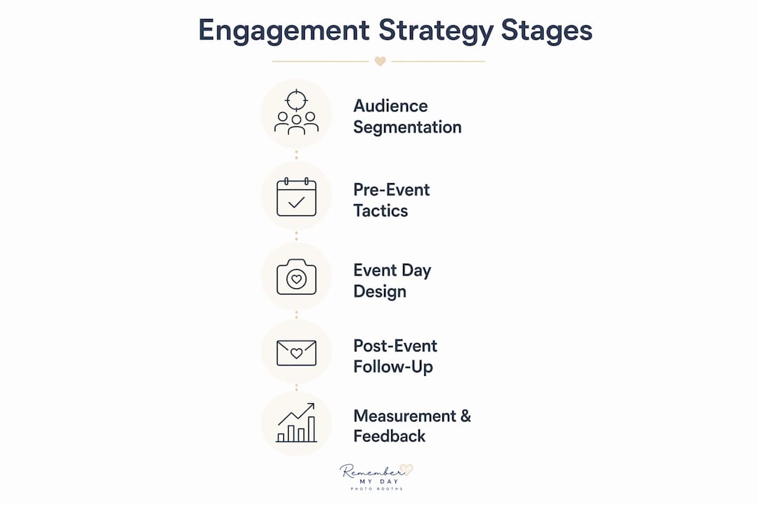 Infographic showing stages of event engagement strategy