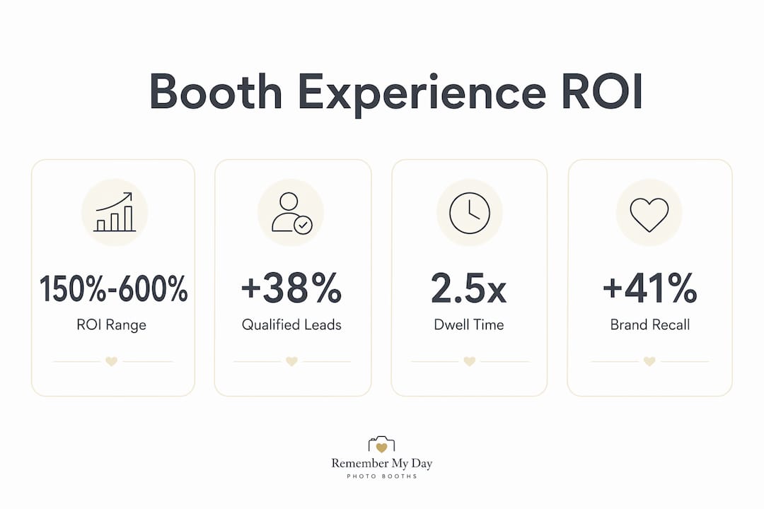 Infographic with ROI stats for booth experiences