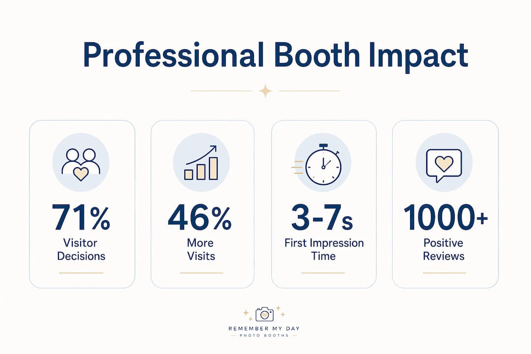 Infographic showing key stats on professional booth impact