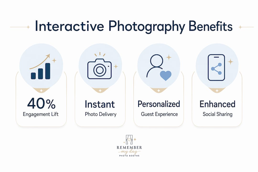 Infographic showing key benefits of interactive photography